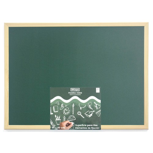 Pizarra verde para tiza, madera, 30x40cm, MKTAPE.