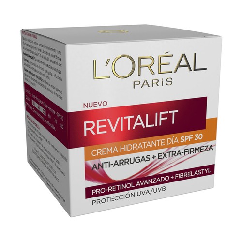 L´ORÉAL PARIS Revitalift 50 ml Crema de día antiarrugas con Pro-Retinol y proteccion solar 30.