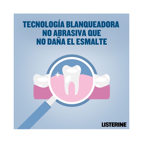 LISTERINE Enjuague bucal sin alcohol, con acción blanqueadora y sabor a menta 1 l.