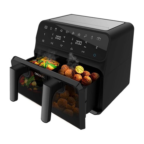 Freidora de aire 9L, 2200W, CECOTEC Cecofry Advance 9000 Window. 