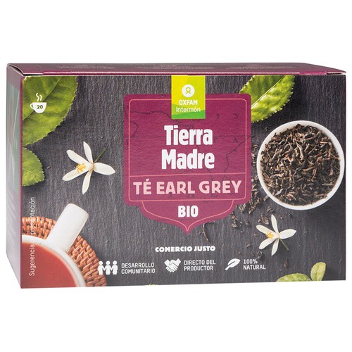 INTERMÓN OXFAM Te negro Earl Grey de agricultura ecológica INTERMÓN OXFAM TIERRA MADRE 40 g.