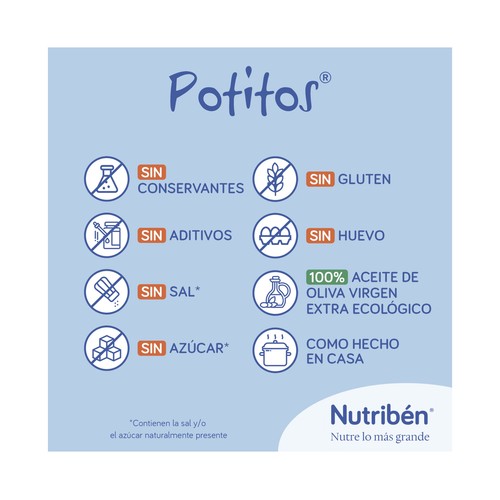 NUTRIBÉN Introducción Potitos® de menestra de verduras con pavo, a partir de 4 meses 2 x 120 g.