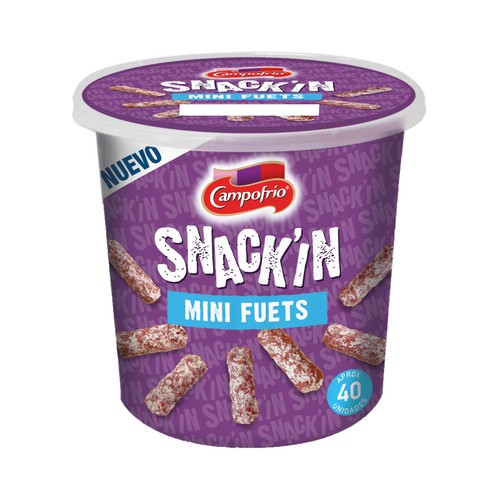 Mini fuets, ideales para tomar como snack CAMPOFRÍO Snack´in Aproximadamente 40 uds.