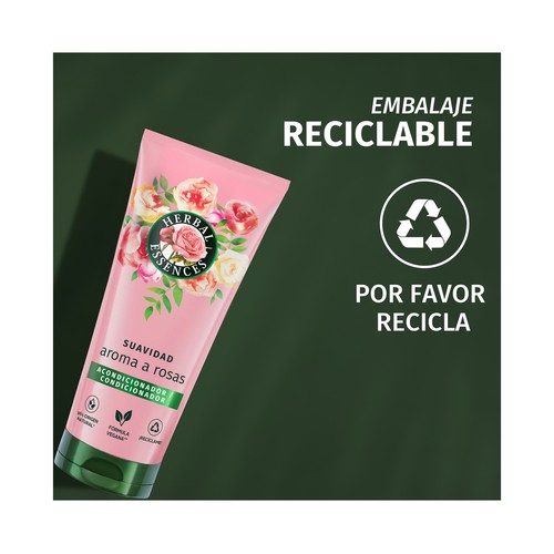 HERBAL ESSENCES Acondicionador suavizante con aroma a rosas, para cabellos