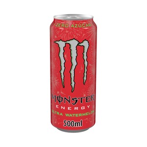 MONSTER Ultra watermelon energy Bebida energética sin azúcar con sabor a sandía lata de 500ml