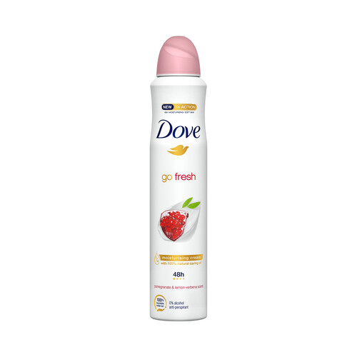 DOVE Go fresh Desodorante en spray para mujer con 1/4 de crema hidratante 200 ml.