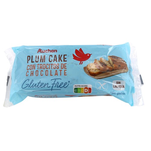 Plumcake con trocitos de choco sin gluten PRODUCTO ALCAMPO 240 g.