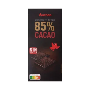 PRODUCTO ALCAMPO Chocolate negro 85 % cacao tableta 100 g.