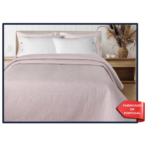  Colcha con diseño de hojas en relieve para cama doble, 240x260 cm. LUTEX.