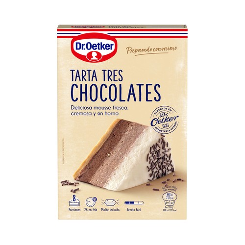 Preparado en polvo para tarta 3 chocolates DR. OETKER 270 g.
