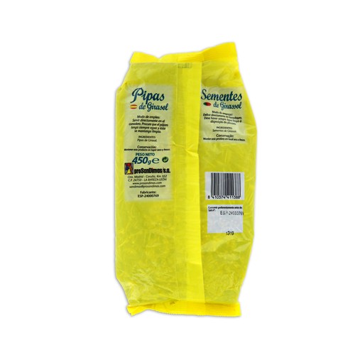 SANDIMAS Alimento para pájaros con pipas de girasol SANDIMAS bolsa de 450 gr,