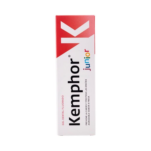 KEMPHOR Junior Pasta de dientes infantil con flúor y sabor a fresa 75 ml.