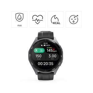 Imagen de Smartwatch HAMA 7 00178618 color negro, GPS Integrado y pantalla AMOLED 1.43 con contestador de llamadas y control de voz