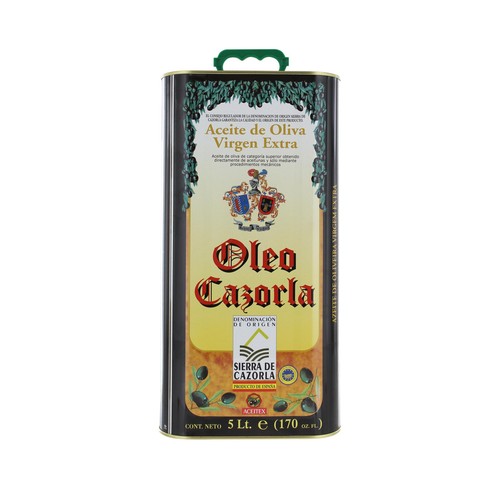 OLEO CAZORLA Aceite de oliva virgen extra D.O.P Sierra de Cazorla lata de 5 l.
