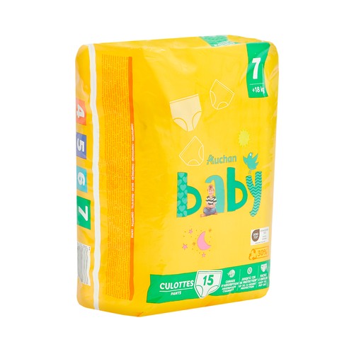 PRODUCTO ALCAMPO Baby Pants (braguitas) de aprendizaje talla 7 (+18 kg) 15 uds.