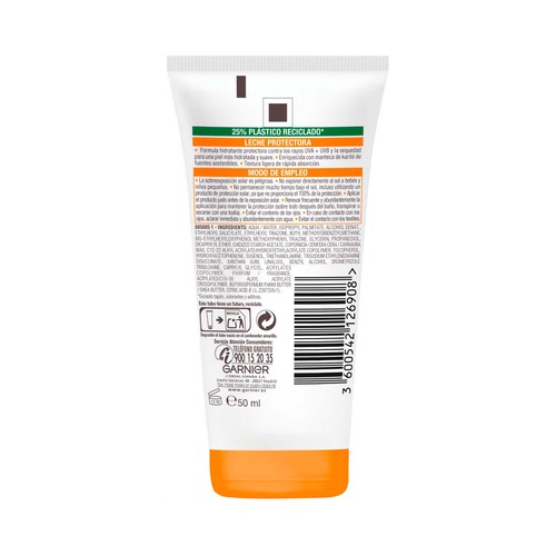 DELIAL Hydra 24h protect de Garnier Leche protectora para rostro y cuerpo con FPS 50+ (muy alto) 50 ml.