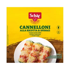 SCHÄR Canelones sin gluten rellenos de queso Ricotta y espinacas 300 g.