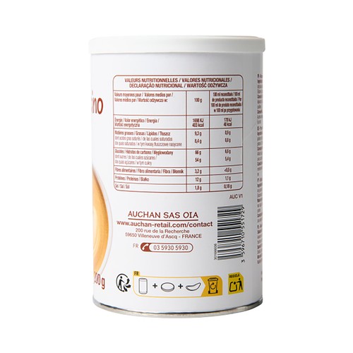PRODUCTO ECONÓMICO ALCAMPO Café soluble cappuccino bote 200 g.