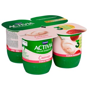 Imagen de ACTIVIA Bífidus cremoso con 6 horas de fermentación y fresas de Danone 4 x 115 g.