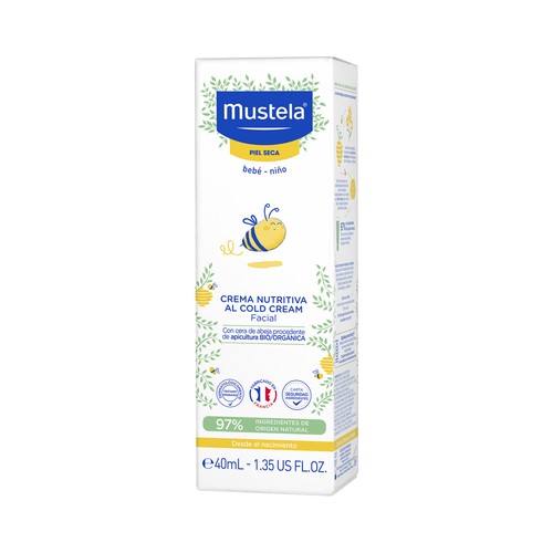 MUSTELA Crema facial nutritiva con cera de abeja de apicultura bio MUSTELA 40 ml.