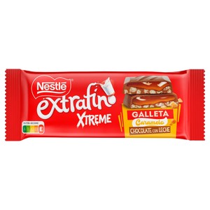 Imagen de NESTLÉ Extrafino Chocolate con leche con galleta y caramelo 87 g.