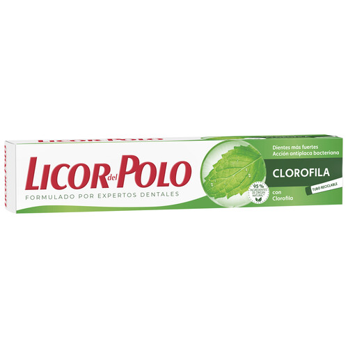 LICOR DEL POLO Pasta de dientes con clorofila y acción antiplaca y anticaries 75 ml.