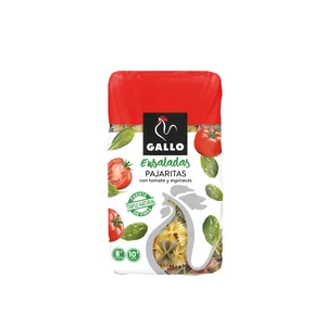 GALLO Pasta pajarita con espinacas y tomate 450 g.