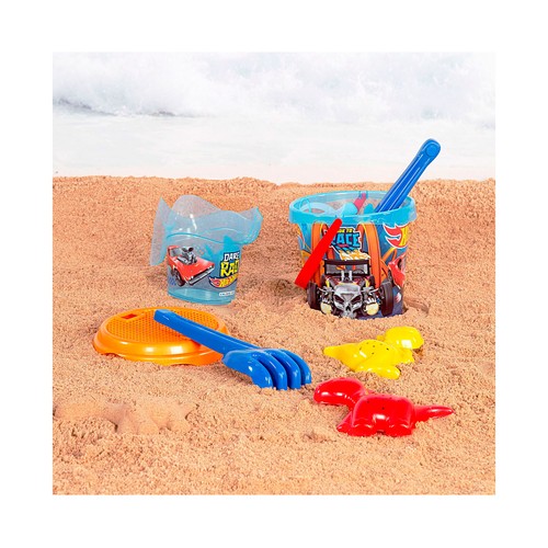Mochila cubo playa IML D18cm. HOT WHEELS