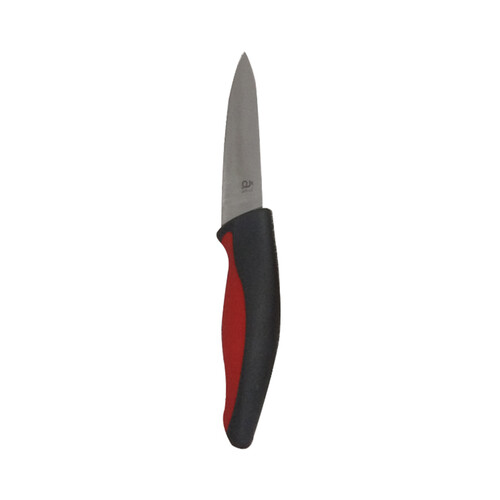 Cuchillo pelador/mondador con hoja de acero inoxidable de 9cm. y mango bicolor, ACTUEL.