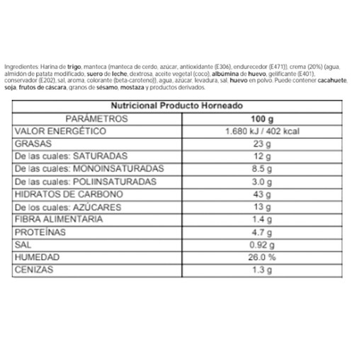 Flauta de crema, 4 uds, 220g.