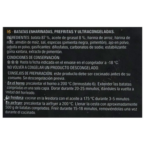 PRODUCTO ALCAMPO Batata frita 600 g.
