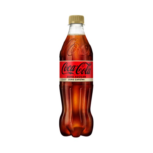 COCA COLA Zero azúcar zero cafeína Refresco de cola botella 50 cl.
