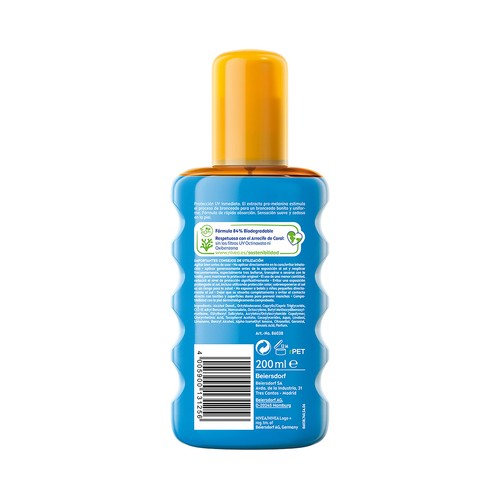 NIVEA Sun protege & broncea Aceite solar con acción protectora y activadora del bronceado, con factor de protección 30 (alto) 200 ml.
