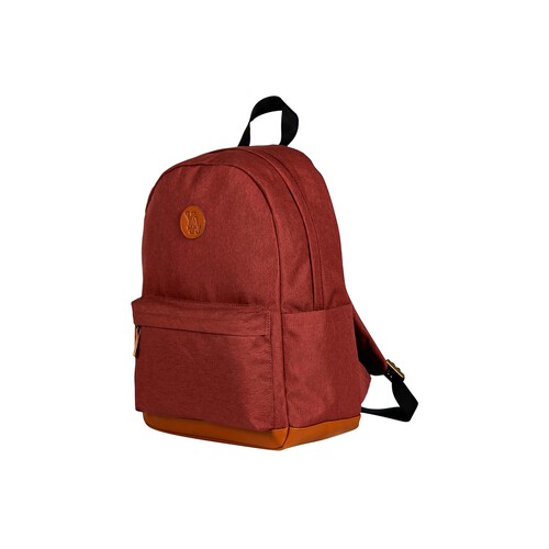 Mochila juvenil color rojo fabricada a partir de botellas recicladas, 30x40x14cm, YOUNGS ATTITUDE ALCAMPO. 