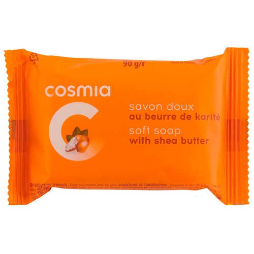 COSMIA Pastilla de jabón de tocador con manteca de karité 90 g.