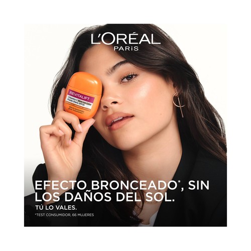 L´ORÉAL PARIS Revitalift Fluido facial con color, efecto bronceado y FPS 30 (alto) 40 ml.