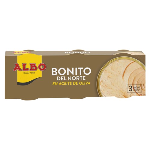 ALBO Bonito del Norte en aceite de oliva pack 3 uds. x 67 g.