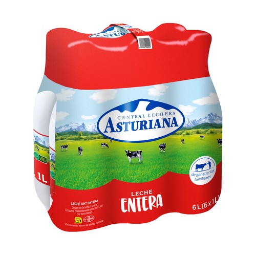 CENTRAL LECHERA ASTURIANA Leche entera botella 6 x 1 l.