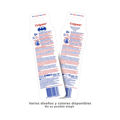 COLGATE Cepillo dental infantil, con filamentos suaves y limpiador de lengua COLGATE 2 uds.