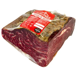 CECINAS PABLO Cecina de vacuno en trozos, elaborada en Astorga y envasada al vacio CECINAS PABLO 700 g.