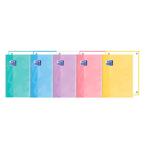 Cuaderno punteado OXFORD A4+ 80H, 5X5 colores surtidos.