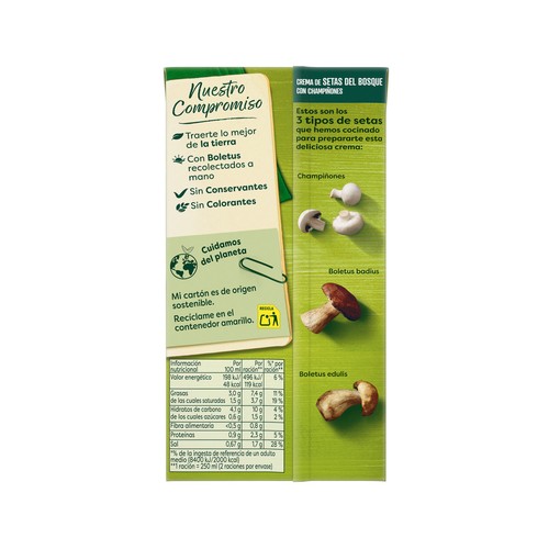 KNORR Crema de setas del Bosque con champiñones 500 ml.