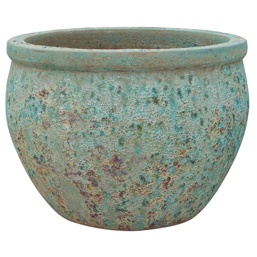 Maceta Atlántica de 27x24 cm, color turquesa, GARDEN STAR