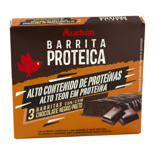 PRODUCTO ALCAMPO Barritas proteicas con chocolate negro 3 uds. x 40 g.