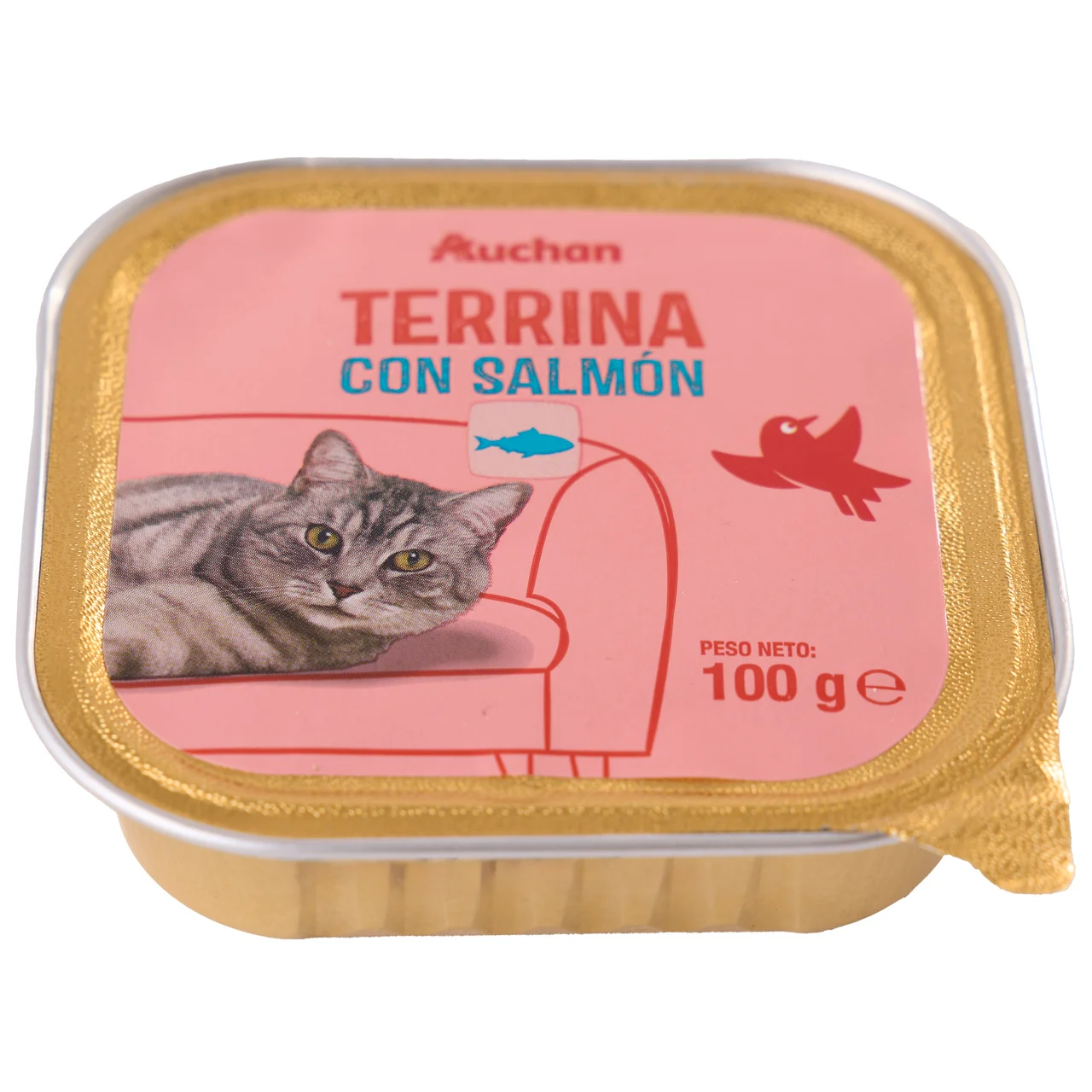 PRODUCTO ALCAMPO Alimento completo para gatos adultos, con salmón 100 g.