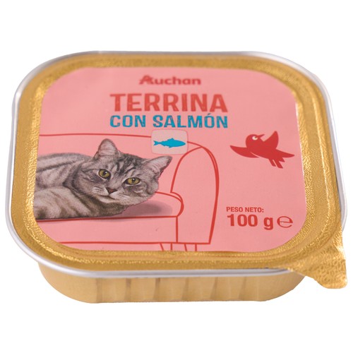 PRODUCTO ALCAMPO Alimento completo para gatos adultos, con salmón 100 g.
