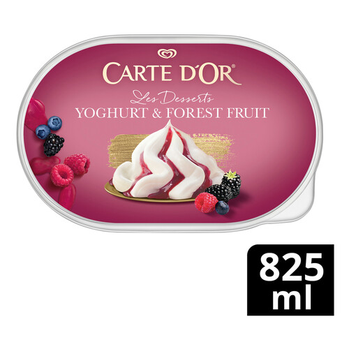 CARTE D'OR Les desserts de Frigo Tarrina de helado de yogur y frutas del bosque 825 ml.