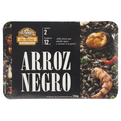 CASA IRENE Arroz negro preparado y ultracongelado 375 g.