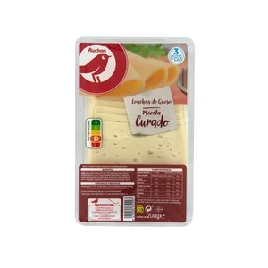 AUCHAN Queso en lonchas mezcla curado 200 g. Producto Alcampo
