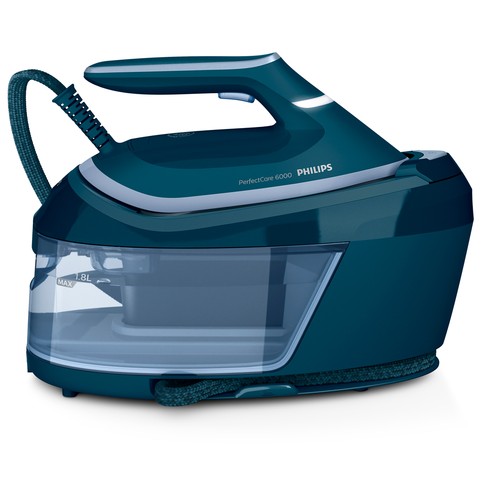 Centro de planchado PHILIPS PSG6023/20, 2400W, 6,5 bares de presión, suela SteamGlide Plus, sistema antical
